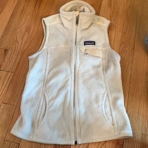 Patagonia Re-Tool Polartec Fleece Vest in Cream; size XS